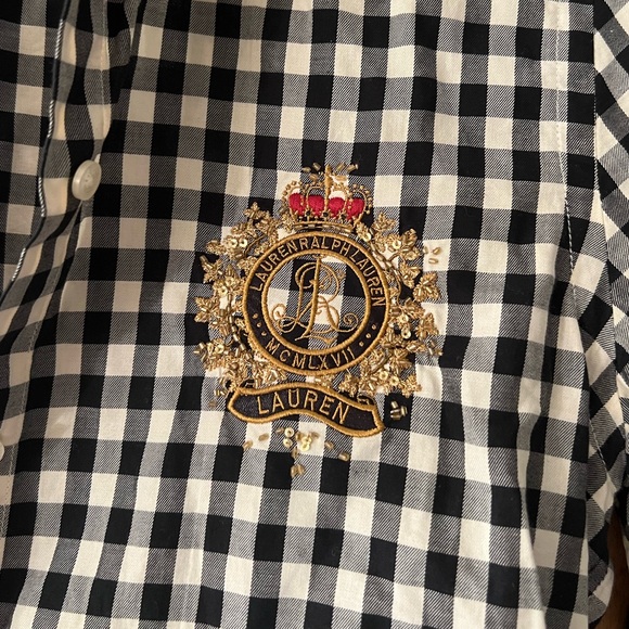 Lauren Ralph Lauren checkered button down - Picture 2 of 6